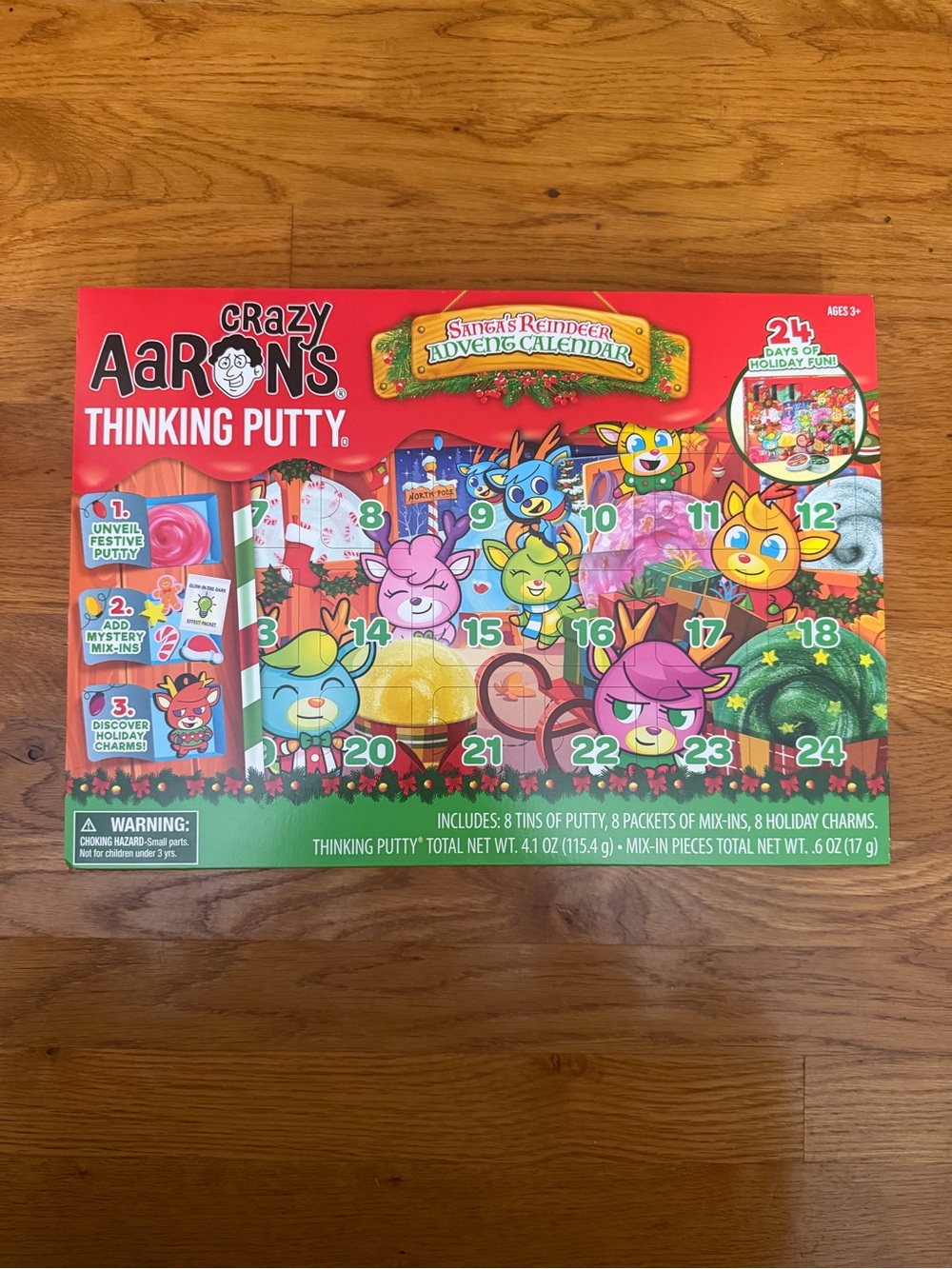 Crazy Aaron's Thinking Putty Santa's Reindeer Advent Calendar